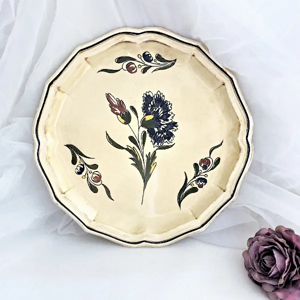 Assiette décorative de Salins France décor Epinal 25,5 cm