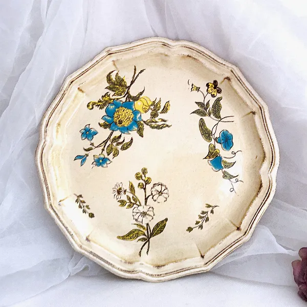 Assiette décorative de Salins France  décor Montpellier  25,5 cm