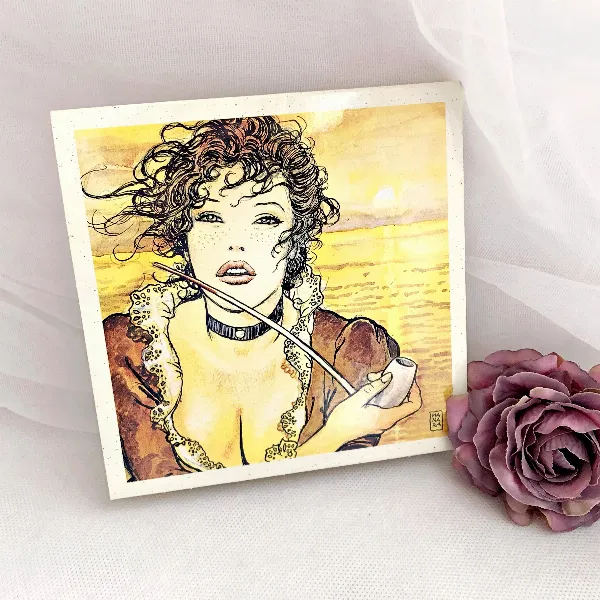 Coffret de 6 cartes doubles et enveloppes El Gaucho dessins de Milo Manara