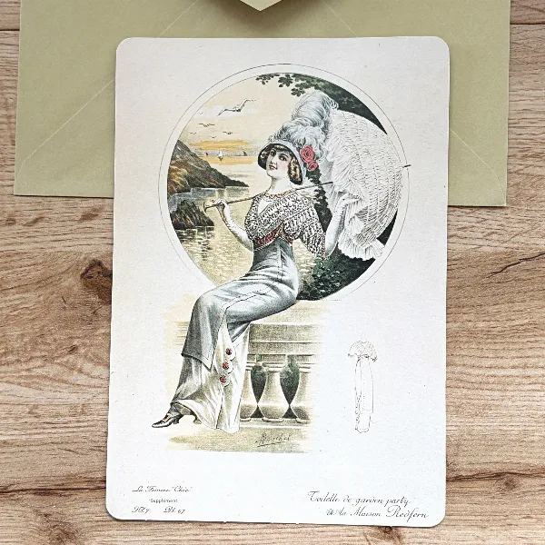 Affiche de Mode Vintage XL - Maison Redfern - Illustration Signée Souchal